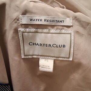 Charter Club Beige Water Resistant Outerwear